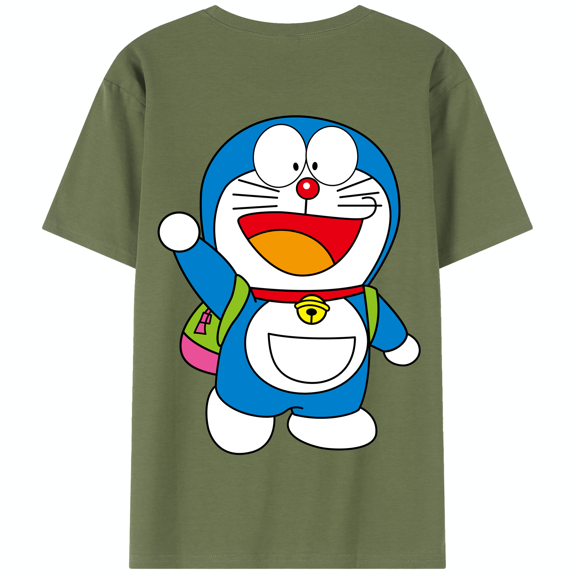 （画像用） ドラえもん Doraemon 綿100％半袖Tシャツ（背面プリント）